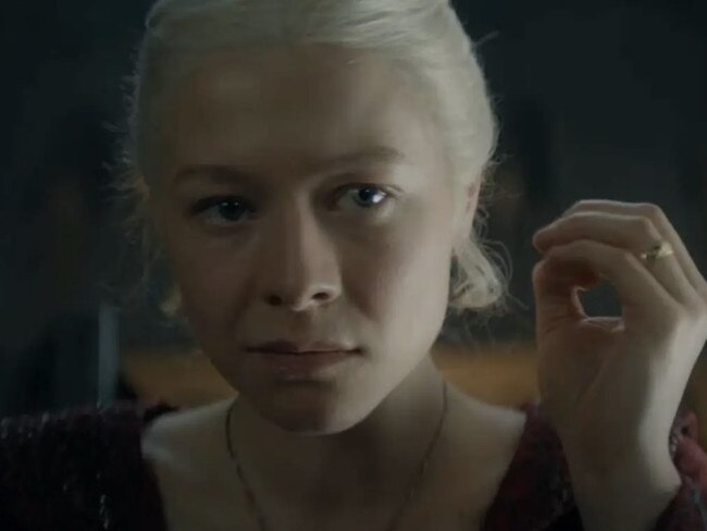 Rhaenyra (Emma D’Arcy) in the trailer. Picture: HBO