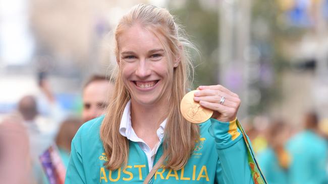 Olympic gold medallist Kim Brennan encouraged Jessica Morrison to switch from swimming to rowing. Picture: AAP Image/Tracey Nearmy