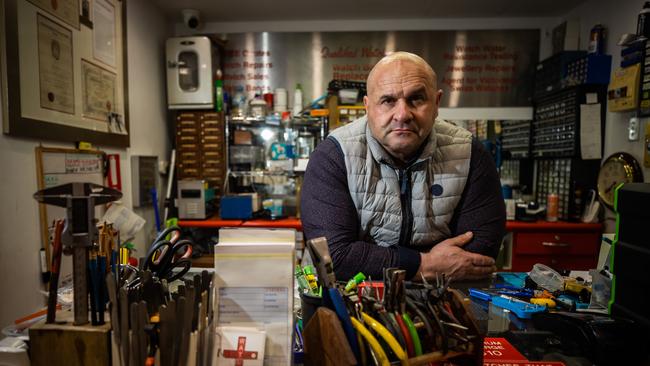 The Watch Doctor owner, Robert Kulenicz, at his City Cross shop. Picture: Tom Huntley