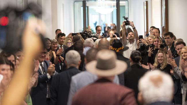 The corridors of Parliament house in Canberra on Thursday. Picture: Martin Ollman