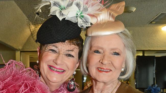 Glenda Newick and Baslyn Beel at 12th anniversary lunch of Women in Racing at GCTC, Bundall. Picture: Regina King (copyright restrictions apply 07 55322193). Pic for Faces and Places GC Bulletin use only.