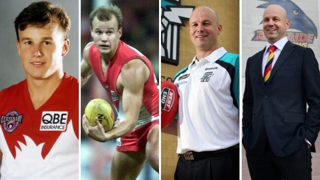 The many faces of new Adelaide Crows' coach Matthew Nicks.