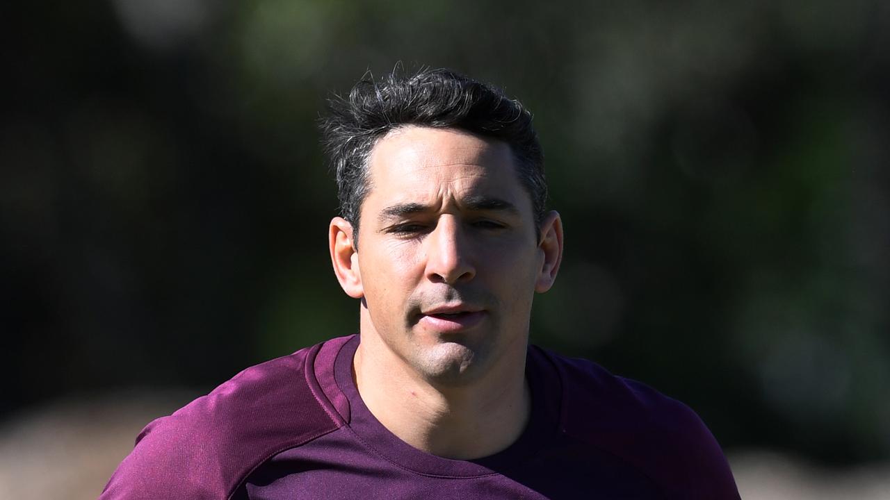 Queensland Maroons great and assistant coach Billy Slater is seen during training in Brisbane, Thursday, May 30, 2019. (AAP Image/Dan Peled) NO ARCHIVING