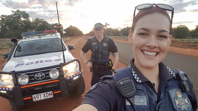 Queensland Police Constable Liv Smith has dealt with suicide attempts while on the job but knows she picked the right career. Picture: Supplied