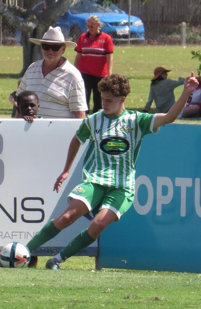 Townsville Warriors FC under-14s player Nate West. Picture: Townsville Warriors FC