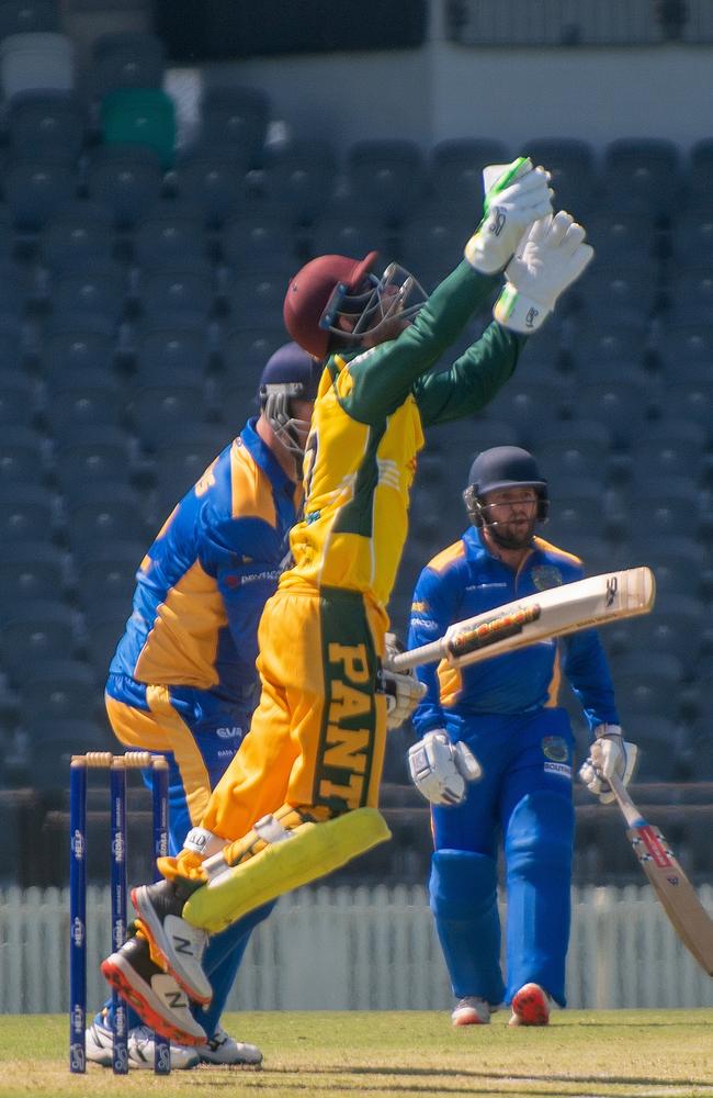 Joel Bruun celebrates a dismissal for Pioneer Valley against Souths. Picture: Michaela Harlow