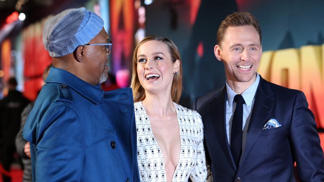 Jackson and Hiddleston colour-coordinated. Picture: Rex Features/Splash News