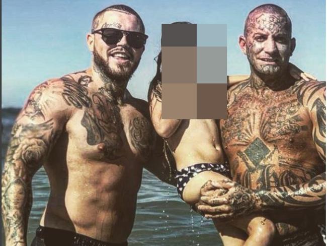 Notorious and Kaos were mates and recently caught up for a swim on the Gold Coast before their falling out.