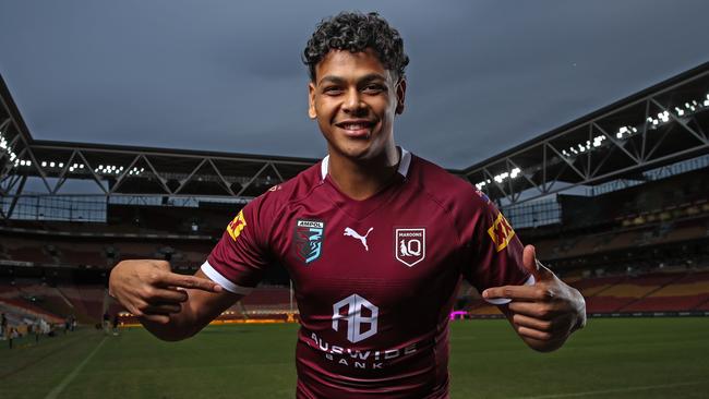 Selwyn Cobbo will make his Origin debut for the Maroons on Wednesday night. Picture: Zak Simmonds