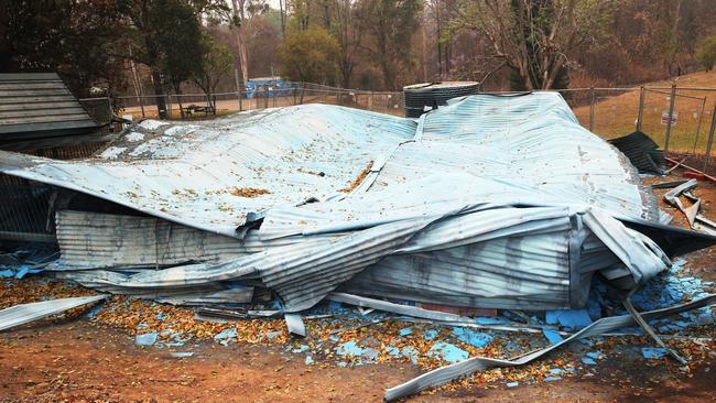 The Bobin School was razed to the ground. Picture: Peter Lorimer.