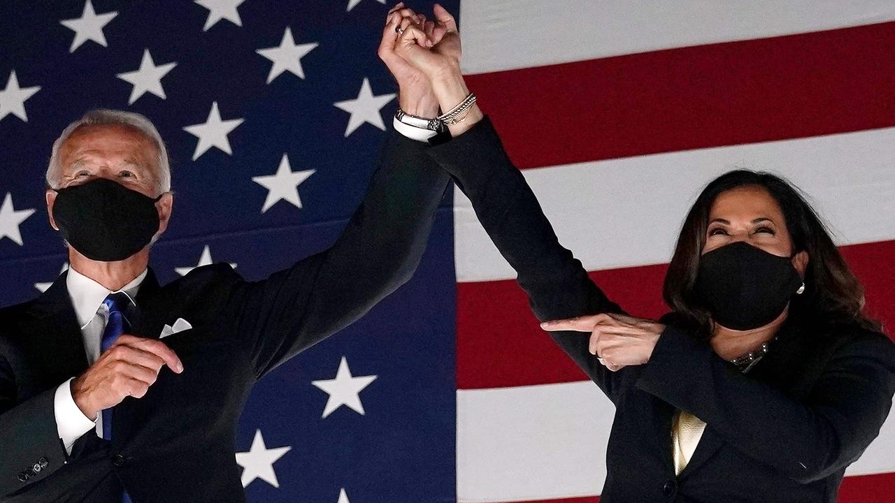 President-elect Joe Biden and vice president-elect Kamala Harris have urged Americans to wear face masks. Picture: Oliver Douliery/AFP