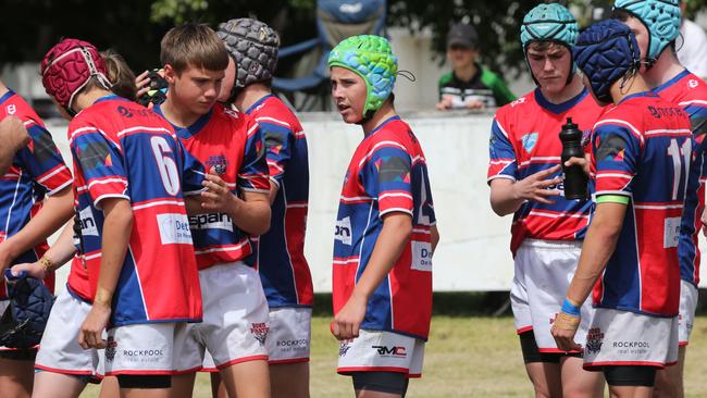 Action galleries of the junior rugby union grand finals, match played at Surfers Paradise Home Ground. Helensvale Hogs Vs Surfers Paradise Dolphins under 13s division. Picture Mike BatterhamAction galleries of the junior rugby union grand finals, match played at Surfers Paradise Home Ground. Helensvale Hogs Vs Bond Uni Pirates under 14s division. Picture Mike Batterham