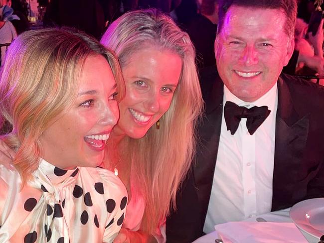 Instagram image of Jasmine Stefanovic, unknown and Karl Stefanovic at the "A Night for Melanoma" event.