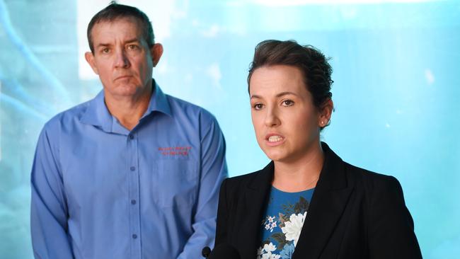 Opposition Leader Lia Finocchiaro and her new deputy Gerard Maley. Picture Katrina Bridgeford.