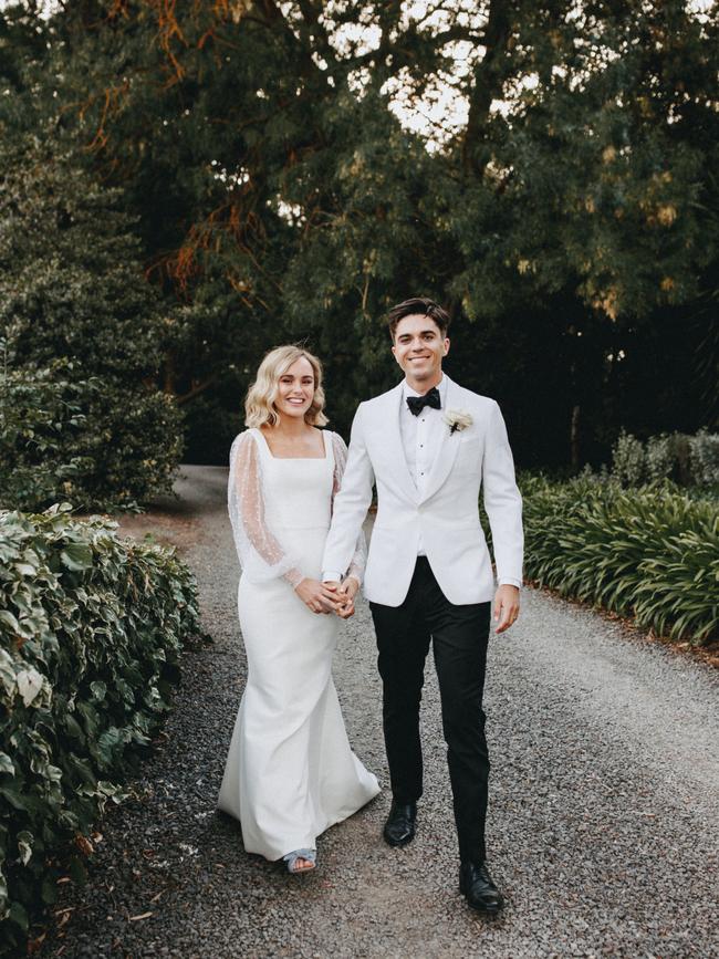 Wedding of Max Burford and Eliza Hodgson at Glen Lea Homestead in the Adelaide Hills. Picture: Blake Heywood