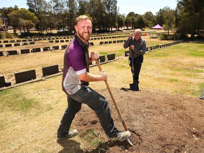 Matthew Johnson is supervised by general manager of operations (aka head grave digger) Mark Bundy.