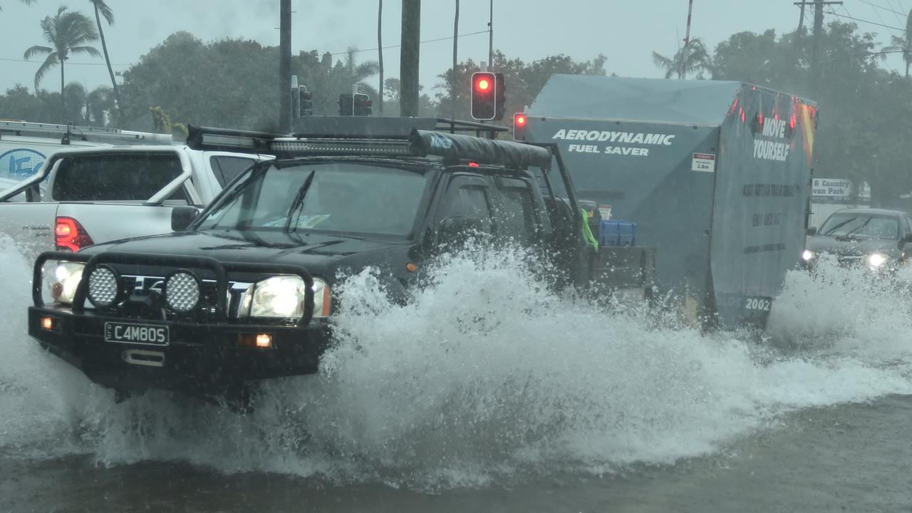 Heavy rain lashes Townsville causing flash flooding. Ingham Road and Cowley Street intersection. Picture: Evan Morgan