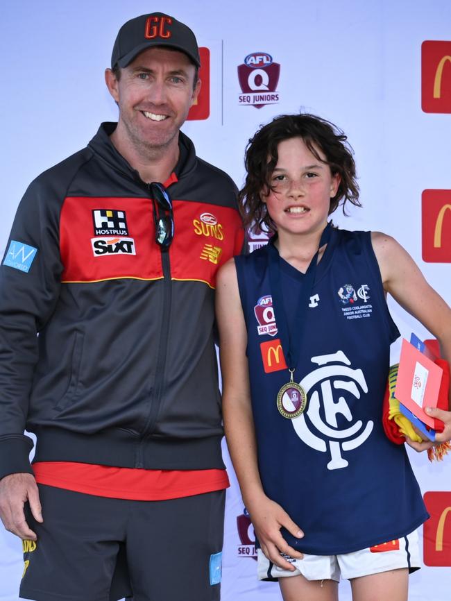 Ryder Wharton of Tweed Coolangatta Blues won the best on ground for the Under 13 Mixed Div 3 grand final for SEQJ Gold Coast Northern Rivers: Picture: Supplied