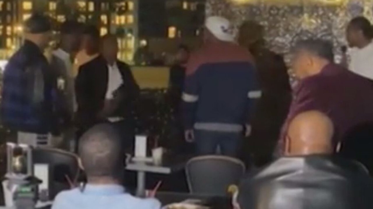 This is the moment he pulled a gun from the waistband of his pants. Photo: Backgrid.