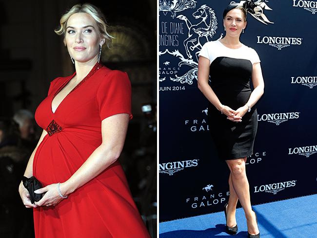 Gorgeous Kate Winslet and husband Ned Rocknroll welcomed son Bear Blaze Winslet on December 7, 2013. Winslet looks healthy and happy as she attends the ‘Prix de Diane Longines 2014’ at Hippodrome de Chantilly on June 15, 2014 in Chantilly, France. Picture: Getty