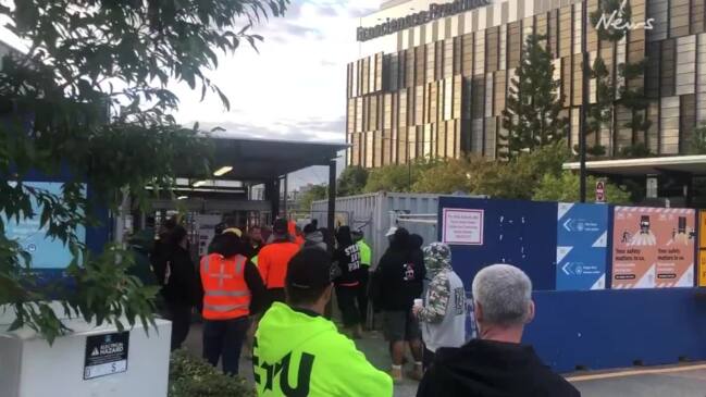 Workers turned away as CFMEU blocks Cross River Rail site