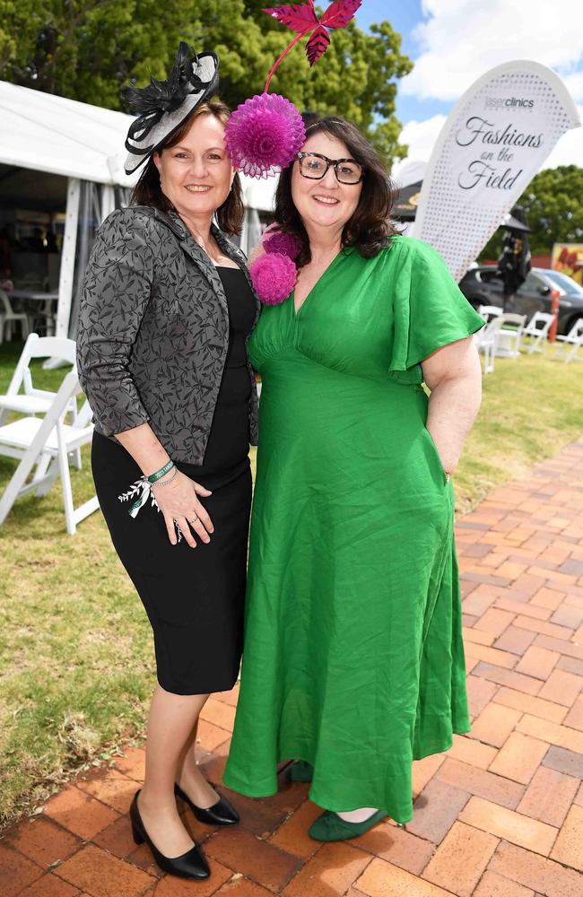 Lyn Armstrong and Jody Connelly at Weetwood race day, Clifford Park. Picture: Patrick Woods.