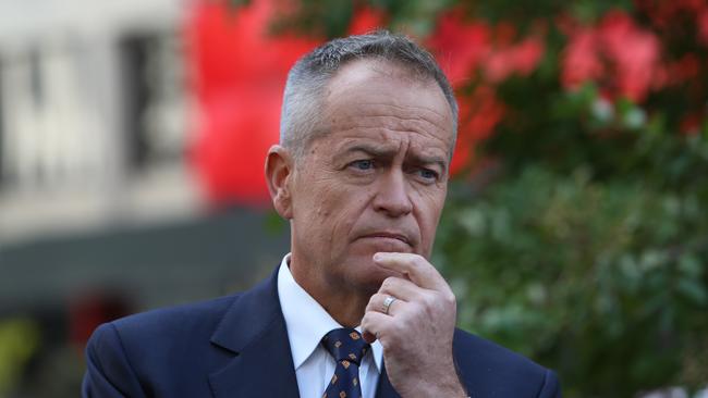 Leader of the Opposition, Bill Shorten during the launch of Labor's Climate Change Action Plan in Canberra. Picture: Kym Smith