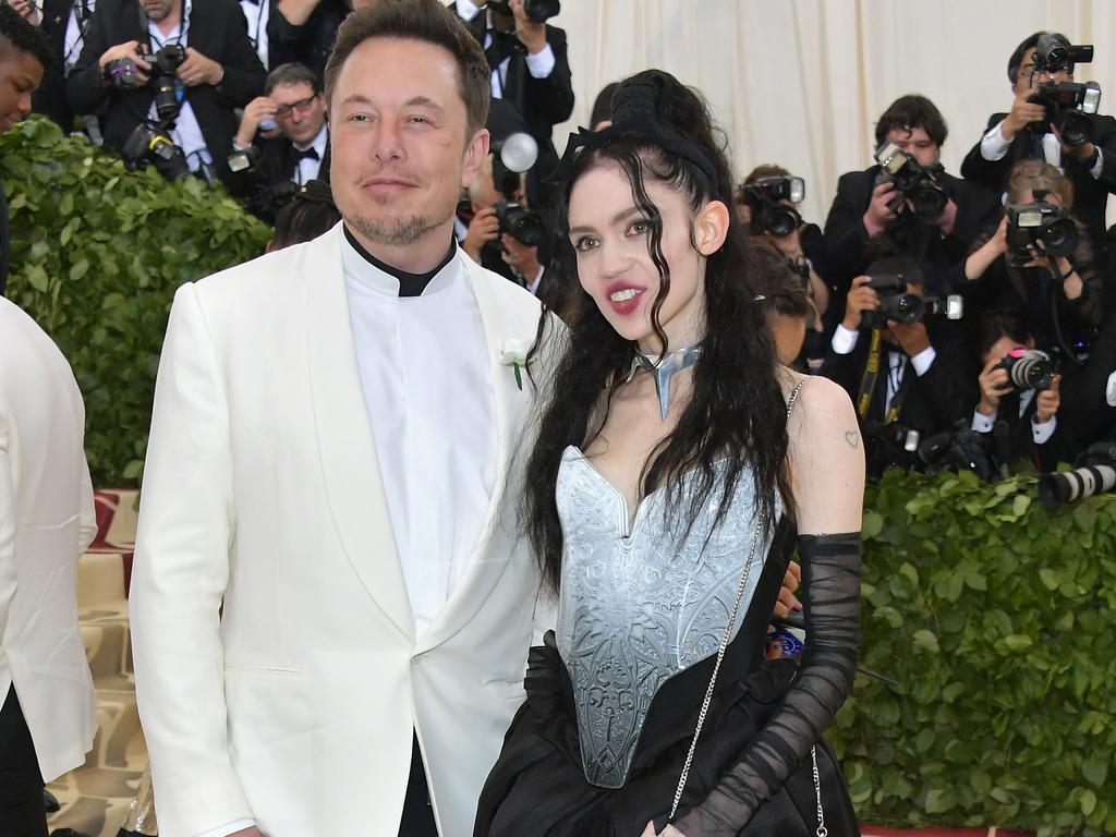 Elon Musk and Grimes at the Met Ball in 2018. Picture: Neilson Barnard/Getty Images