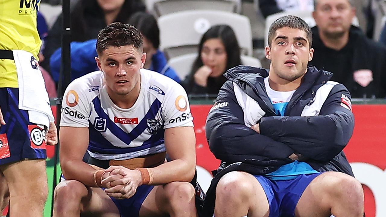 Kyle Flanagan has been dropped to the reserves for the Bulldogs clash with the Raiders. Picture: Mark Kolbe/Getty Images