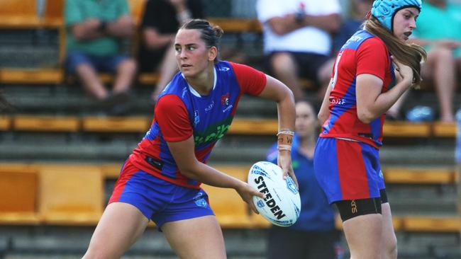 Lilly-Ann White. Picture: Warren Gannon Photography. NSWRL Junior Reps finals week one, Tarsha Gale Cup. Manly Sea Eagles vs Newcastle Knights at Leichhardt Oval, 13 April 2024