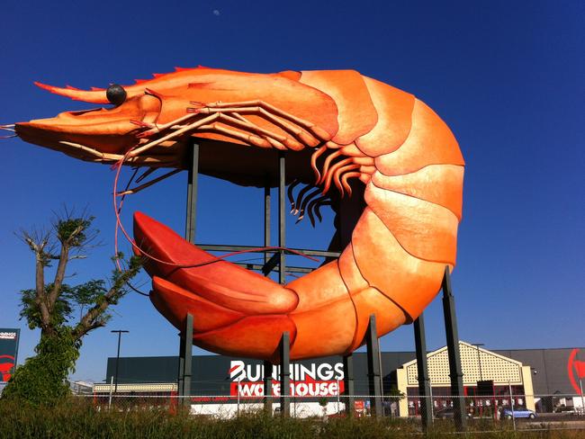 The Big Prawn at Ballina celebrates the local area’s prize catch. Picture: Amanda Wynne-Williams