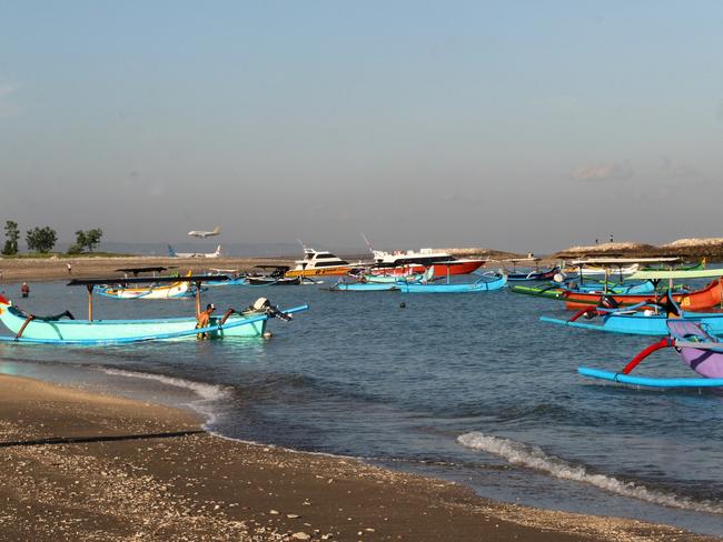 Jerman beach where Schapelle Corby normally swam and sun bathed during her parole period. Picture: Lukman S. Bintoro