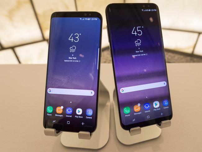 The new Samsung Galaxy S8 and S8+ feature two of the largest screens, 5.8 and 6.2 inches respectively, in its history. Picture: Samsung Electronics