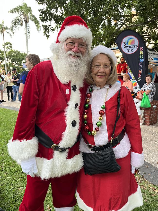 Santa and Mrs Claus at the street party.