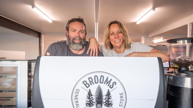 Nathan and Ros Brown – new owners of the Brooms Head General Store – almost ready to open. Picture: Adam Hourigan