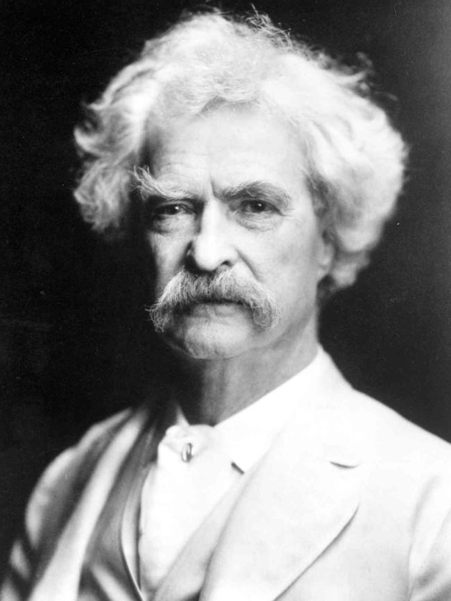 Mark Twain, author of Huckleberry Finn.