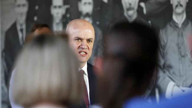 Chief Health Officer Dr John Gerrard addressed the media in a Covid press conference outlying his concern over lack of booster shots implemented in aged care. Image/Josh Woning