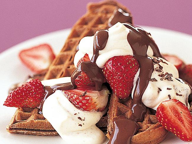 Chocolate waffles.