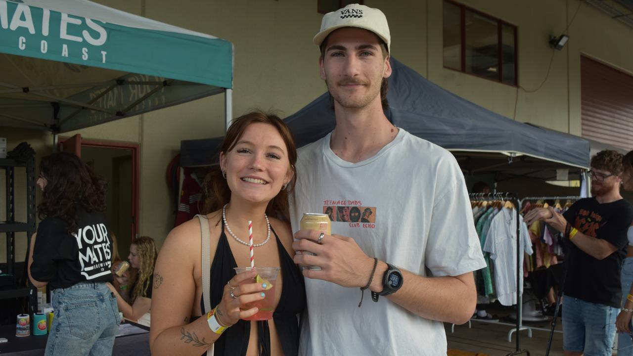 Meg Daly and Liam Cassel at Your Mates Beer Day Out in Warana on December 10, 2022. Picture: Sam Turner