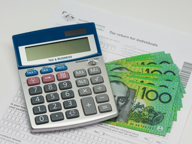 tax time Australia generic, Australian Taxation Office, ATO Finance and Wealth, Australian Currency and Calculator