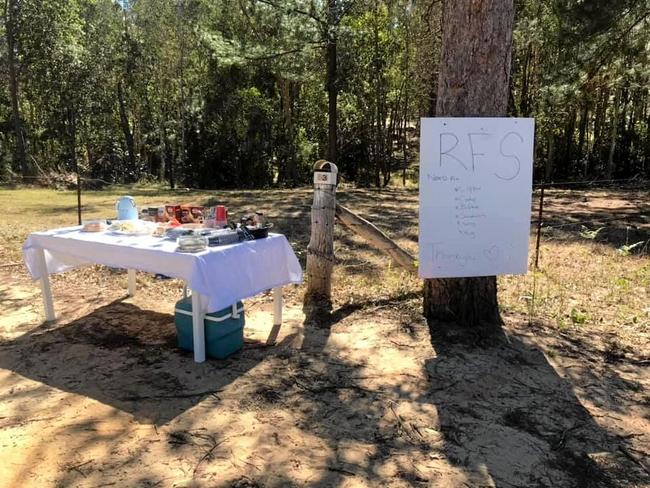 COMMUNITY SPIRIT: Some thoughtful Copmanhurst residents put out quite the spread for firefighting volunteers as they worked to protect homes near Whiteman Creek. Picture: Contributed