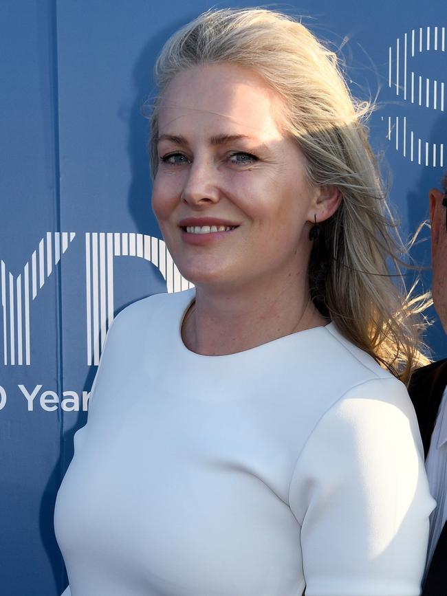 Kim Dennis, John Singleton’s most recent ex-partner, pictured during the Sydney Airport 100 Year Gala Event at Sydney Airport in 2019. Picture: AAP