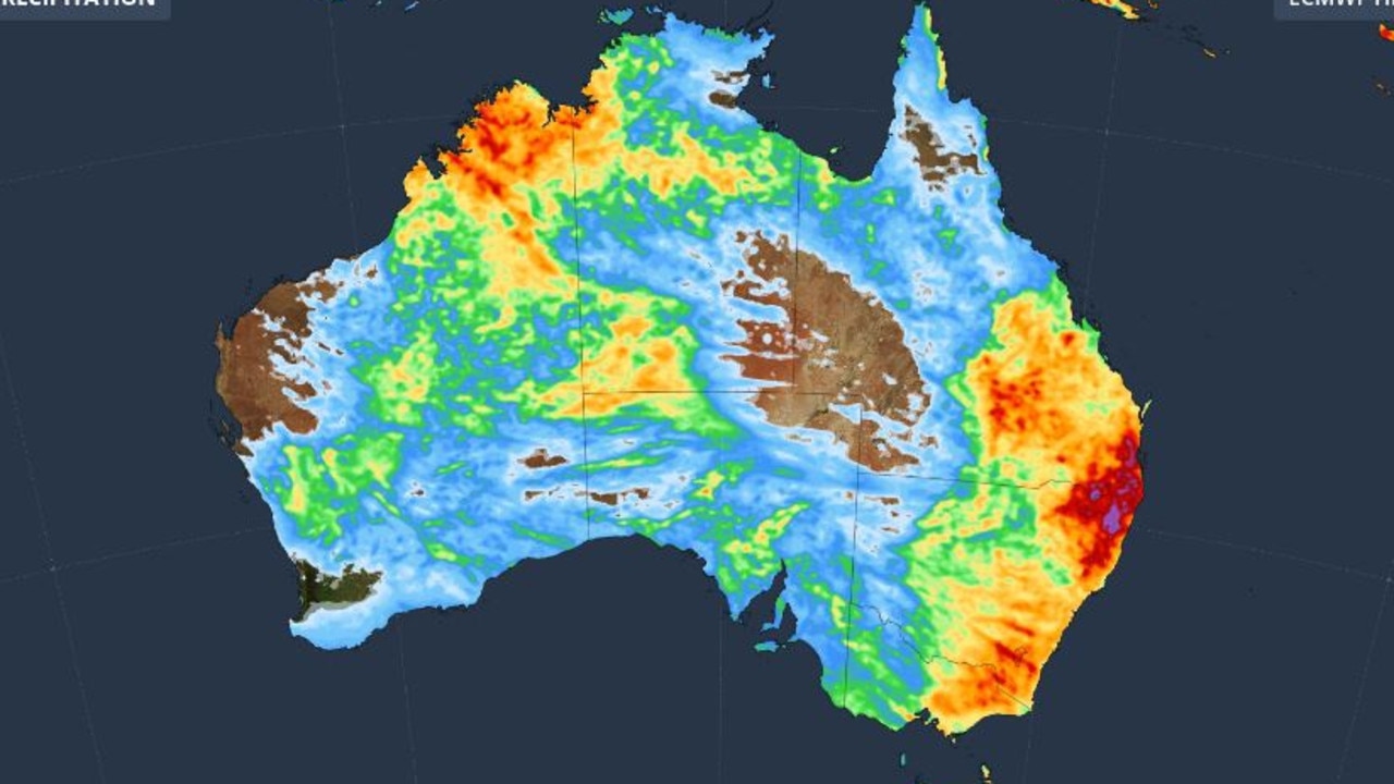 In terms of rainfall this week, southern Queensland and northern NSW could get the most. Picture: Weatherzone.