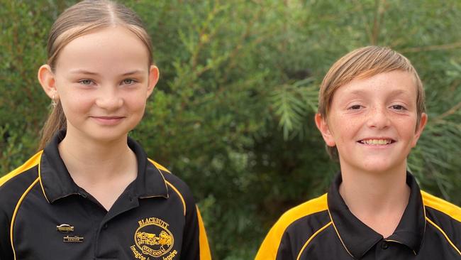 Blackbutt State School 2023 leaders: Elena and Charlie.