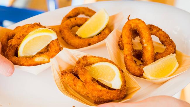 Crumbed calamari rings. Picture: Facebook.