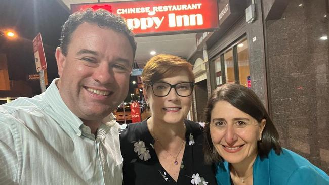 Stuart Ayres, Marise Payne and Gladys Berejiklian share a selfie. Picture: Instagram