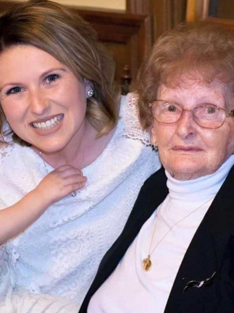 Paige with her 95-year-old grandmother.