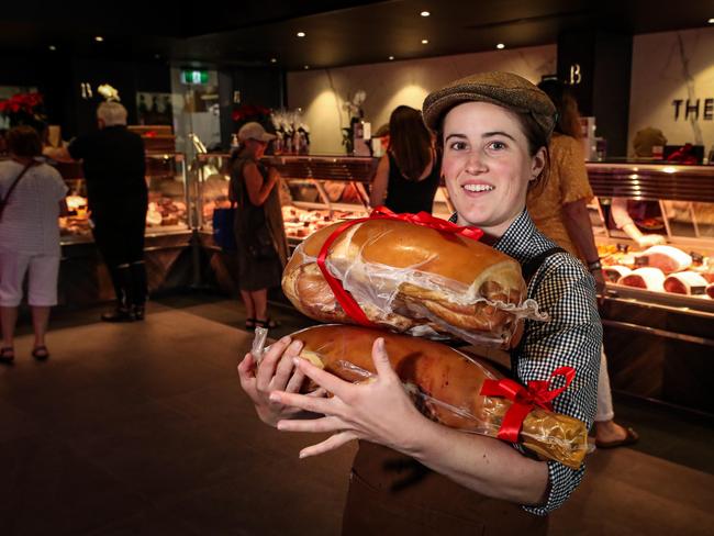 18/12/2020Charlotte Viney (20) part time casual with some ham in the butchers.The Boatshed in Cottesloe.Pic Colin Murty The Australian