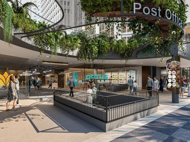 An artist's impression of the renovated Post Office Square.