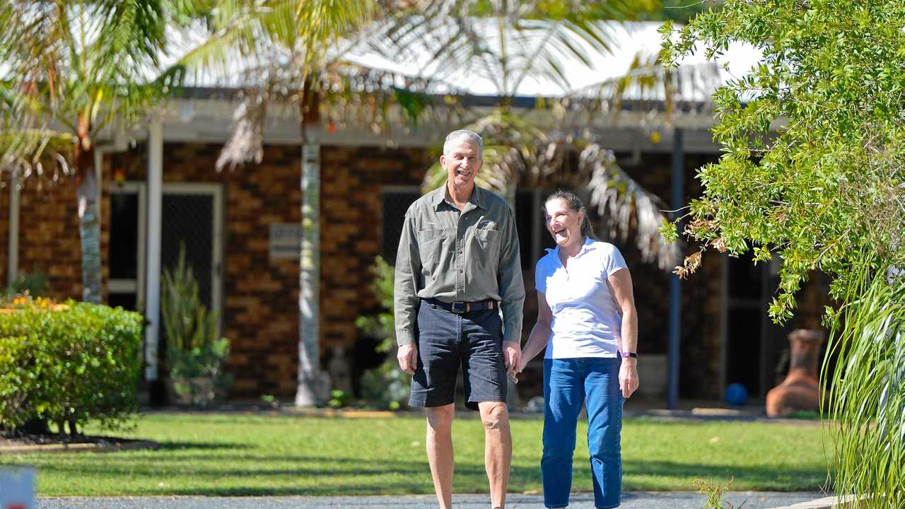 Mark and Lyn Abel-Lorberg are trying to sell Awoonga Gateway Lodge. Picture: Mike Richards GLA210717AWLA